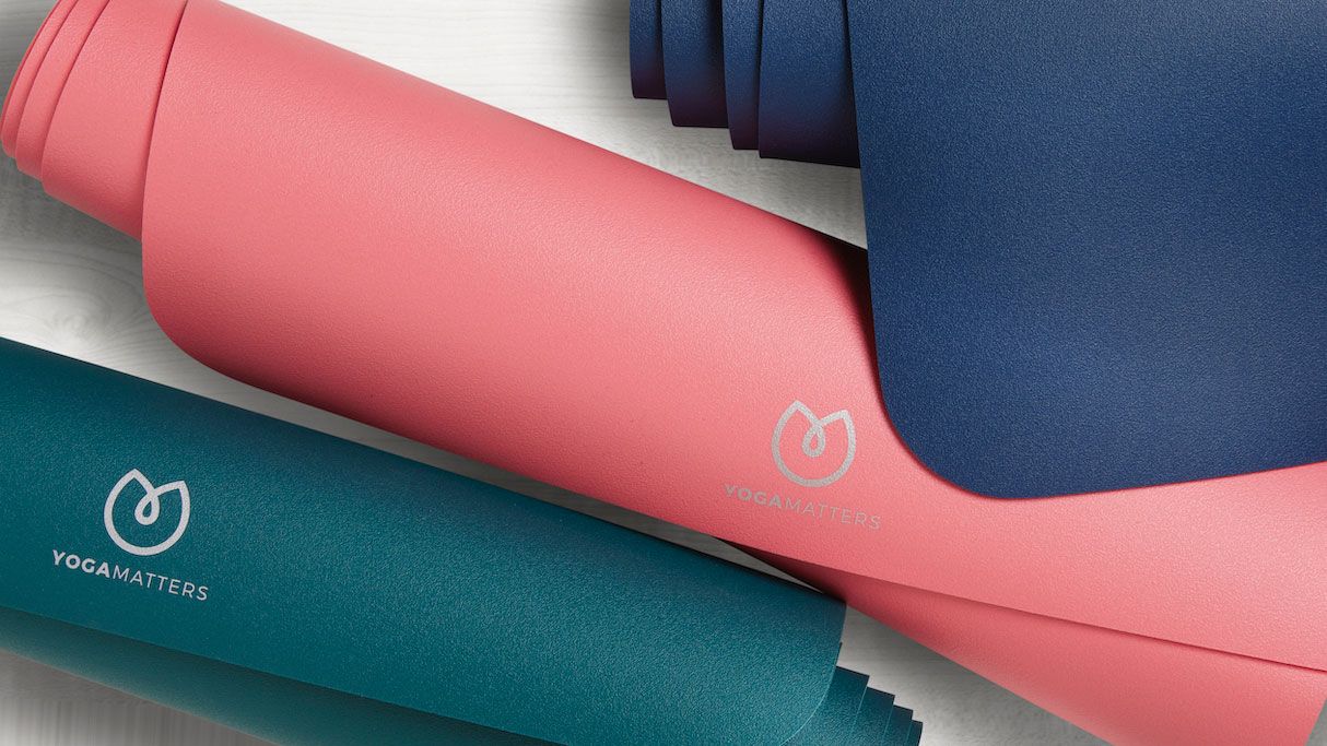 Three colours of Yogamatters Eco Flow Yoga Mat