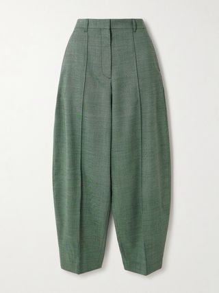 + Net Sustain Pleated Stretch-Wool Tapered Pants