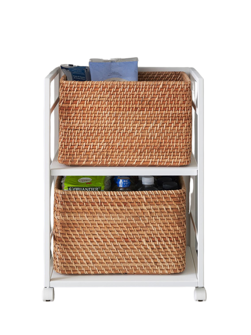 Yamazaki Tower Two-Tier Hideaway Storage Cart