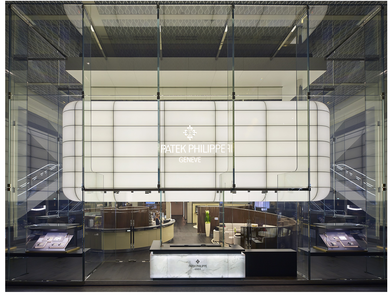 Patek Philippe watch fair pavilion, designed in 2014 and remodelled for Watches and Wonders