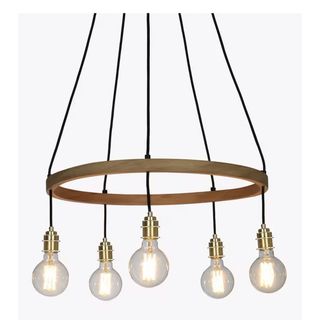 wooden chandelier from John Lewis