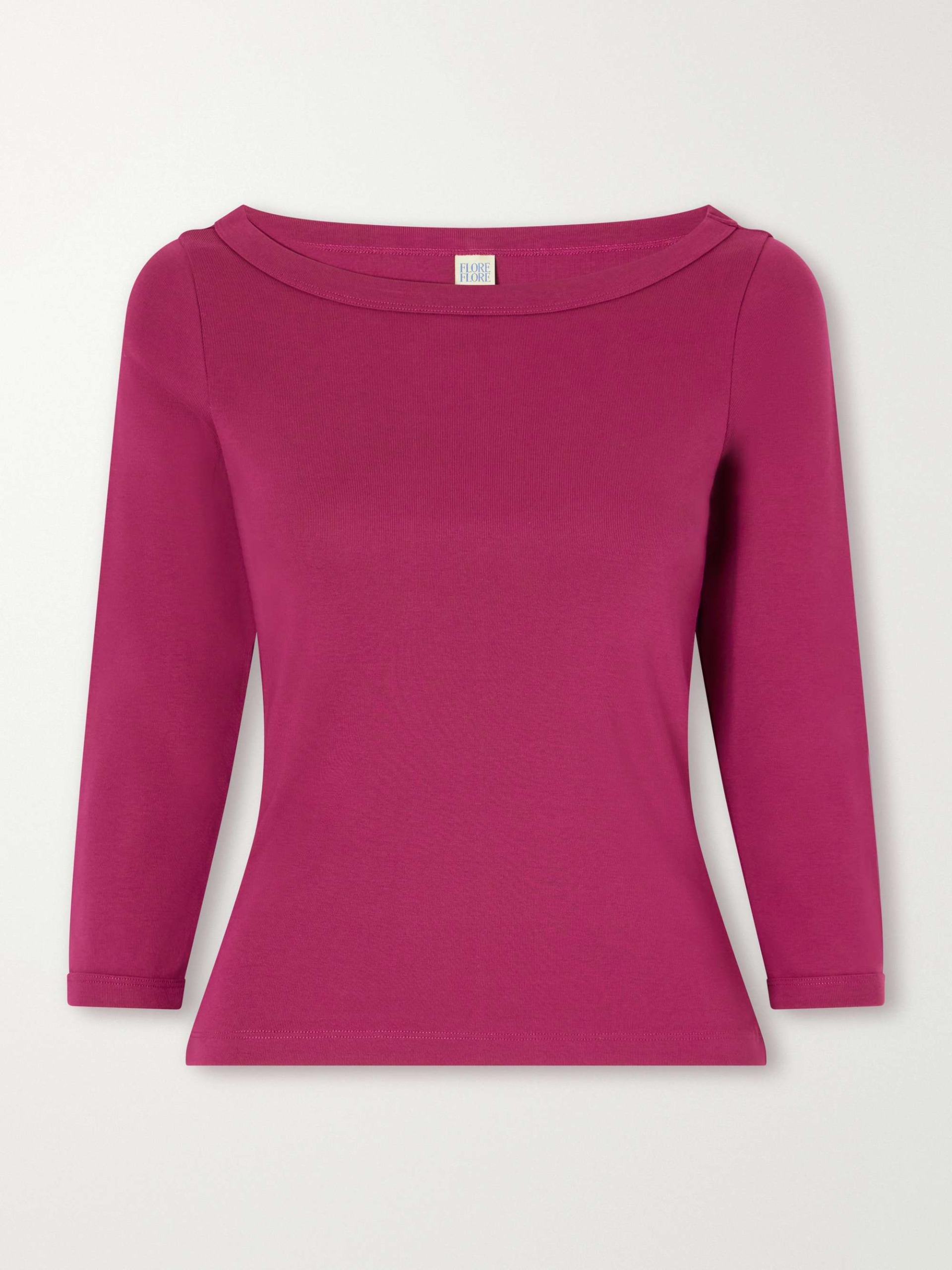 Steffi Ribbed Organic Cotton-Jersey T-Shirt