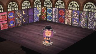 Animal Crossing: stained glass panels