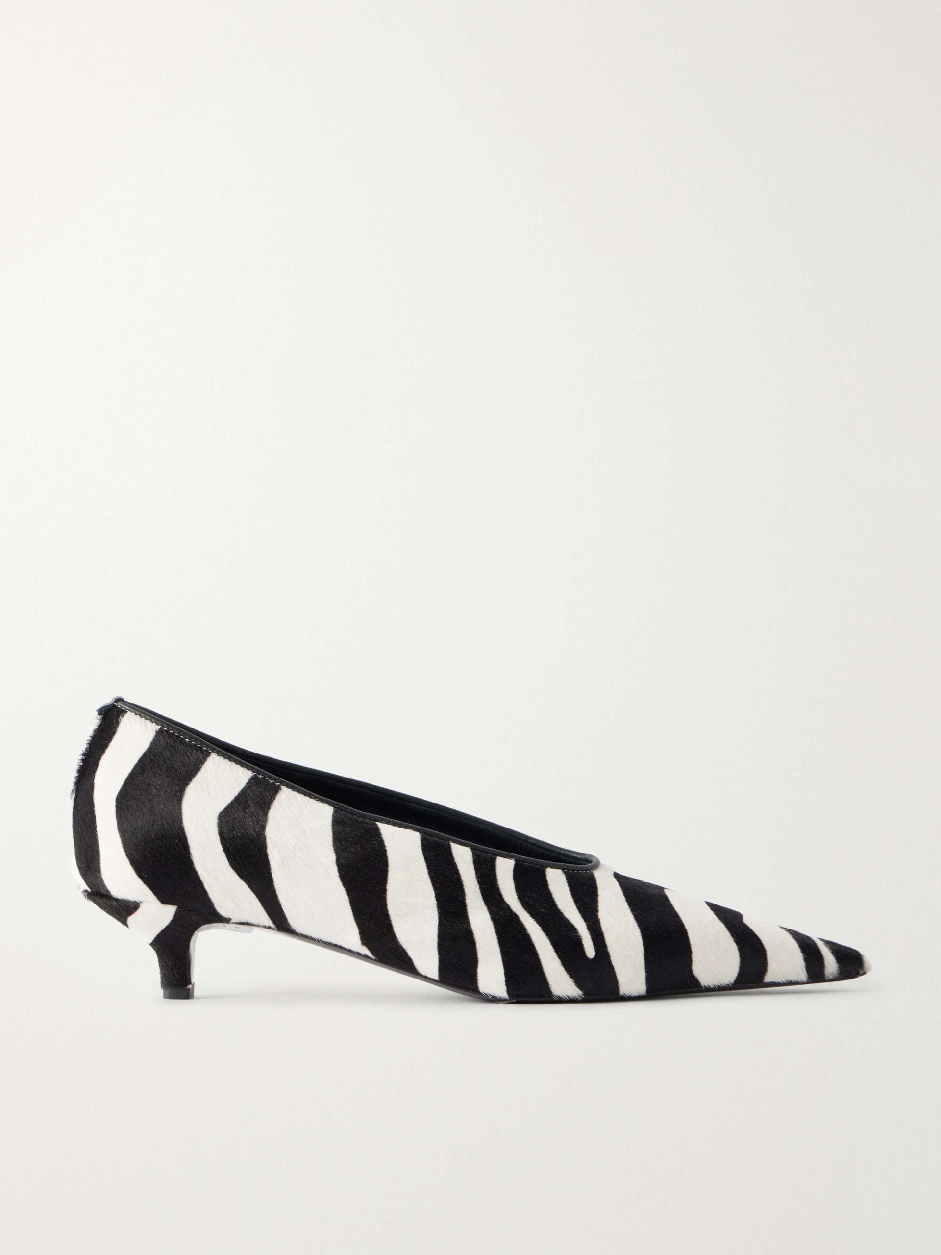 Sharp 35 Zebra-Print Calf Hair Pumps