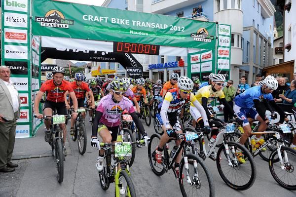The start of stage 4 in Nauders.
