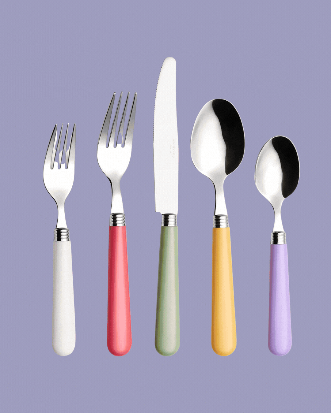 Cutlery Set Stainless Steel With Color Handle (Sets of 4).