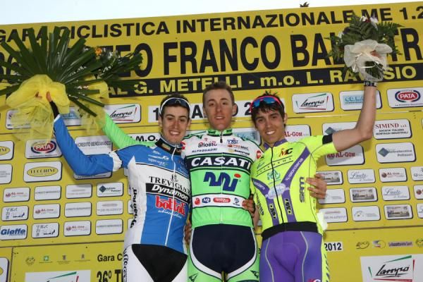 Trofeo podium: Patrick Facchini(Ita) Casati Team-MI Impianti Mattia Cattaneo (Ita) Trevigiani Bottoli Rosa Diego (Ita) Palazzago Elledent