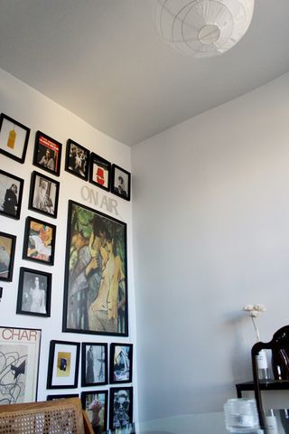 Gallery wall in the corner of Cajayon's apartment