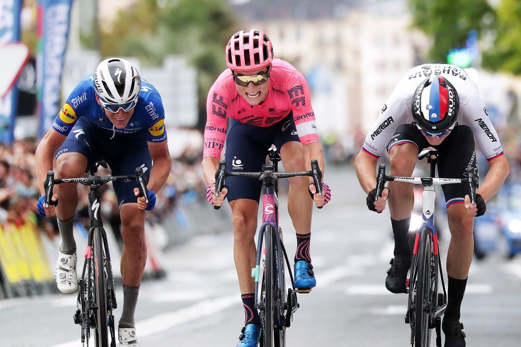 Neilson Powless wins the 2021 Donostia San Sebastian Klasikoa