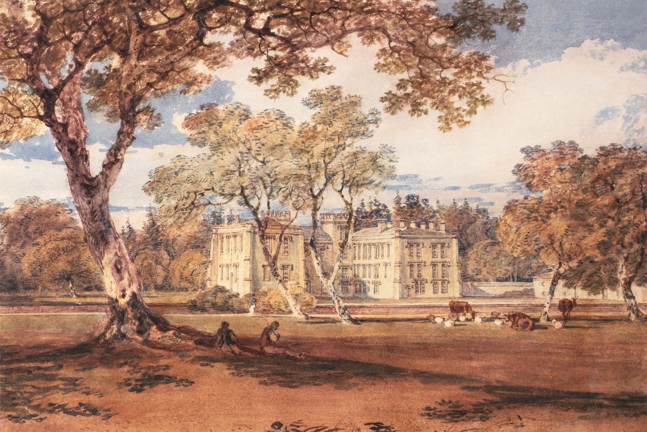 An English idyll: Turner’s bucolic view of Towneley Hall in Lancashire, about 1798.