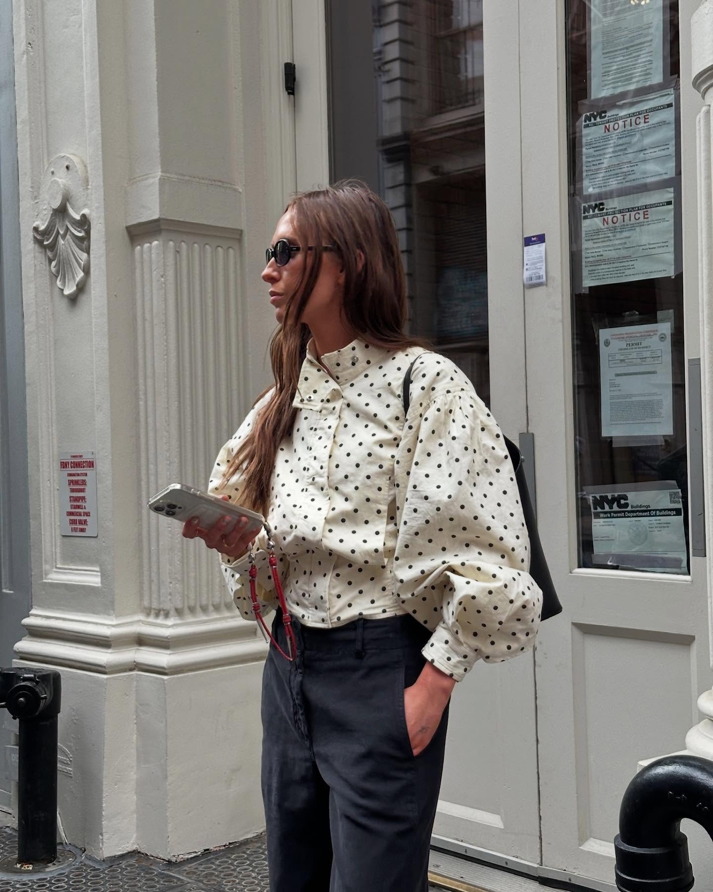 An image of @makenna_alyse wearing a polka-dot skirt, one of the biggest summer trends of 2026.