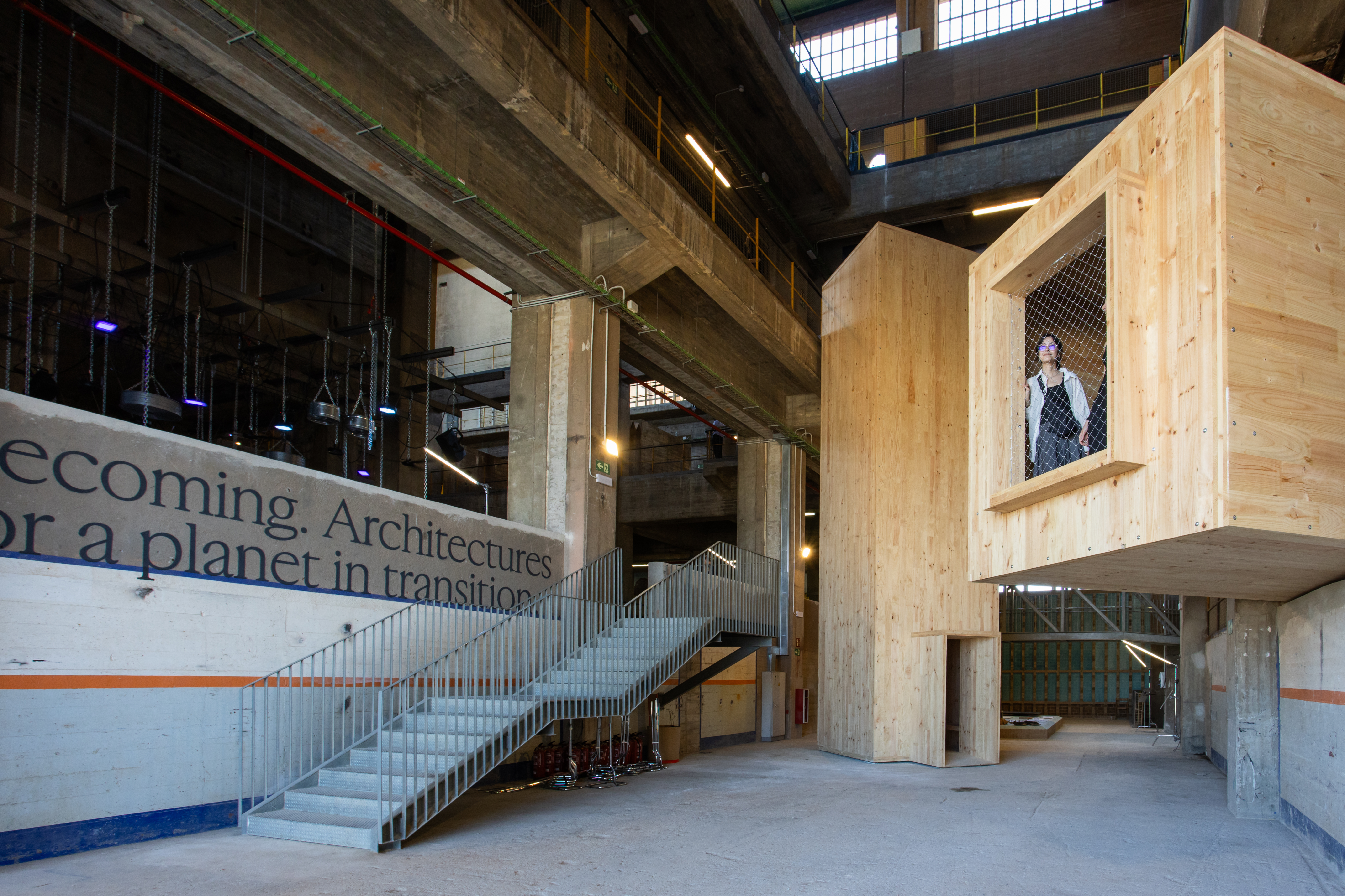 architectural exhibits in old reused concrete factory for UIA World Congress of Architects 2026