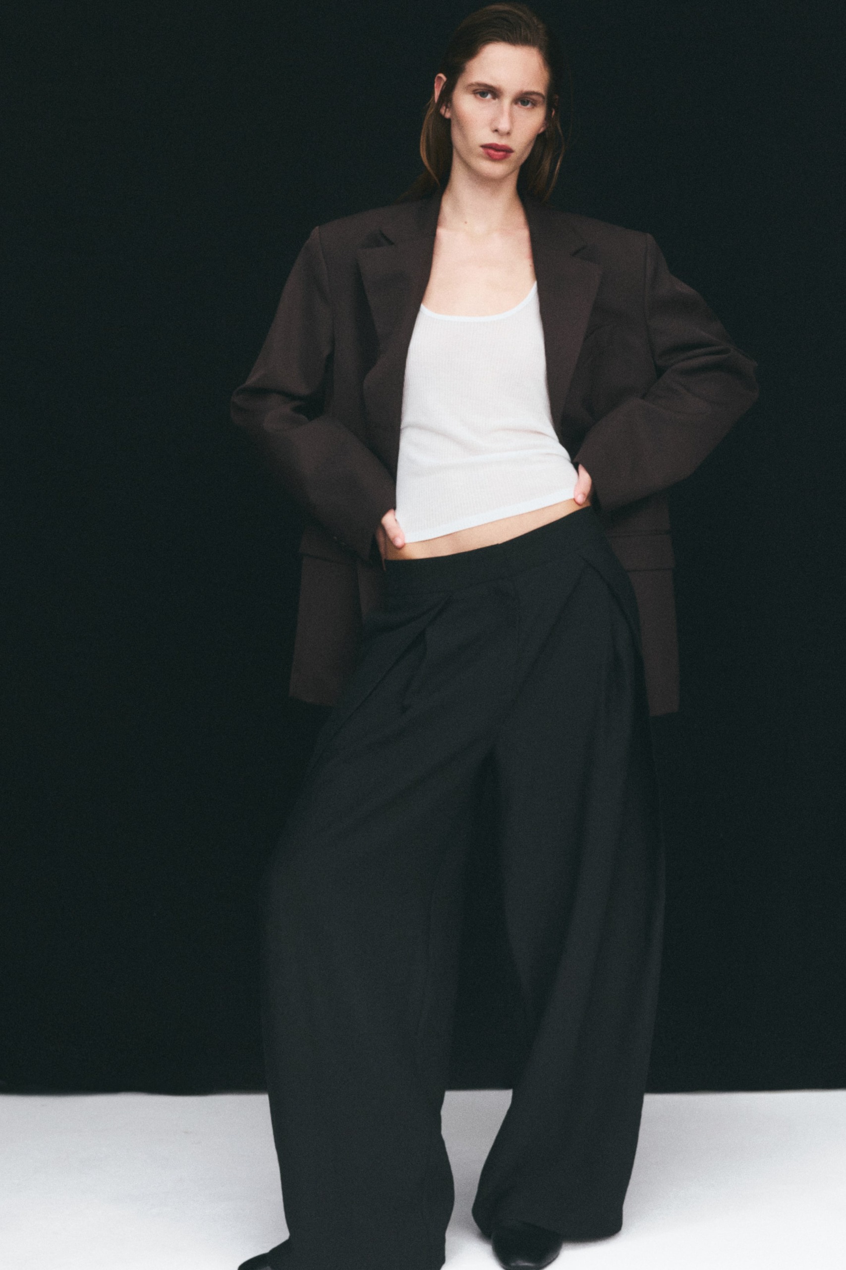 Wrap-Detail Barrel Trousers