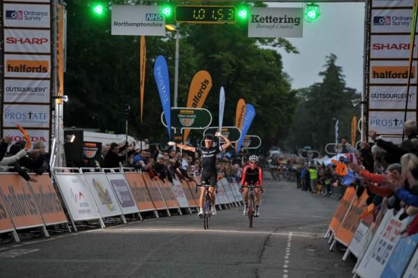 Rapha-Condor-Sharp rider Kristian House wins in Kettering.