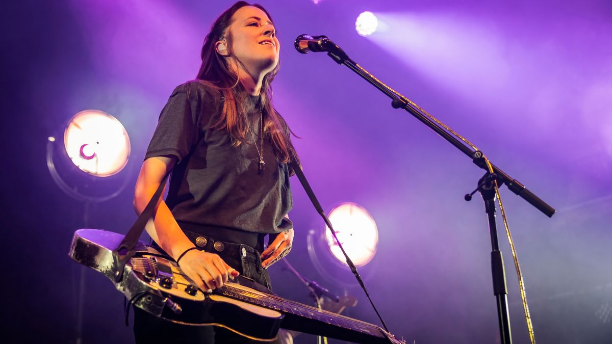 Megan Lovell of Larkin Poe performs on stage at the Rockefeller Music Hall on June 03, 2022 in Oslo, Norway.