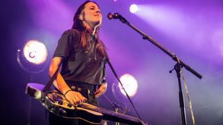 Megan Lovell of Larkin Poe performs on stage at the Rockefeller Music Hall on June 03, 2022 in Oslo, Norway.