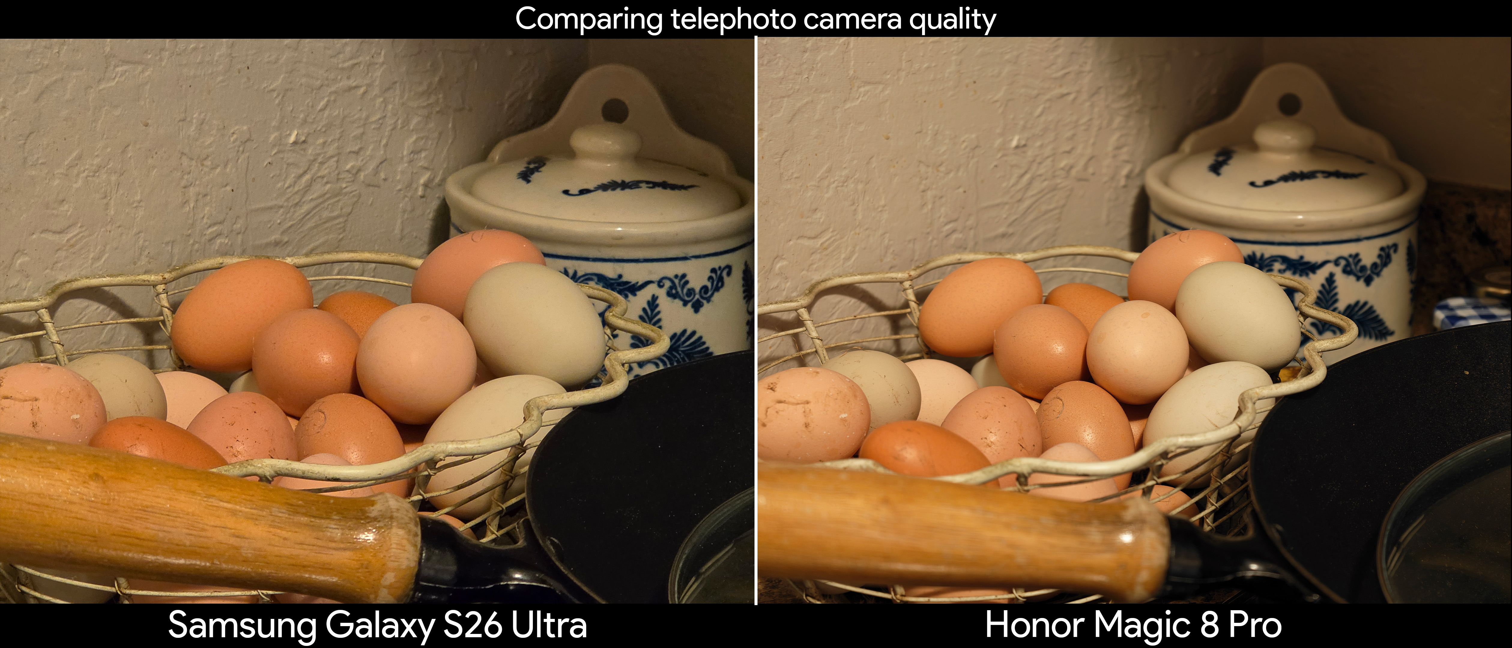 Comparing telephoto bokeh and image quality between a Samsung Galaxy S26 Ultra and an Honor Magic 8 Pro