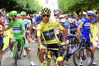 Egan Bernal (Team Ineos) celebrates Tour de France victory on stage 21