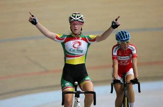 Amy Cure (TAS) collected her second gold medal of the championships in the U19 women's points race