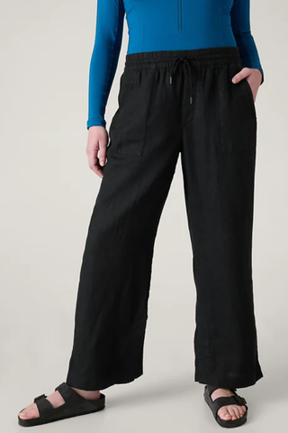 OriGoods Linen Pants for Women Loose Cool Thin Transparent 2023