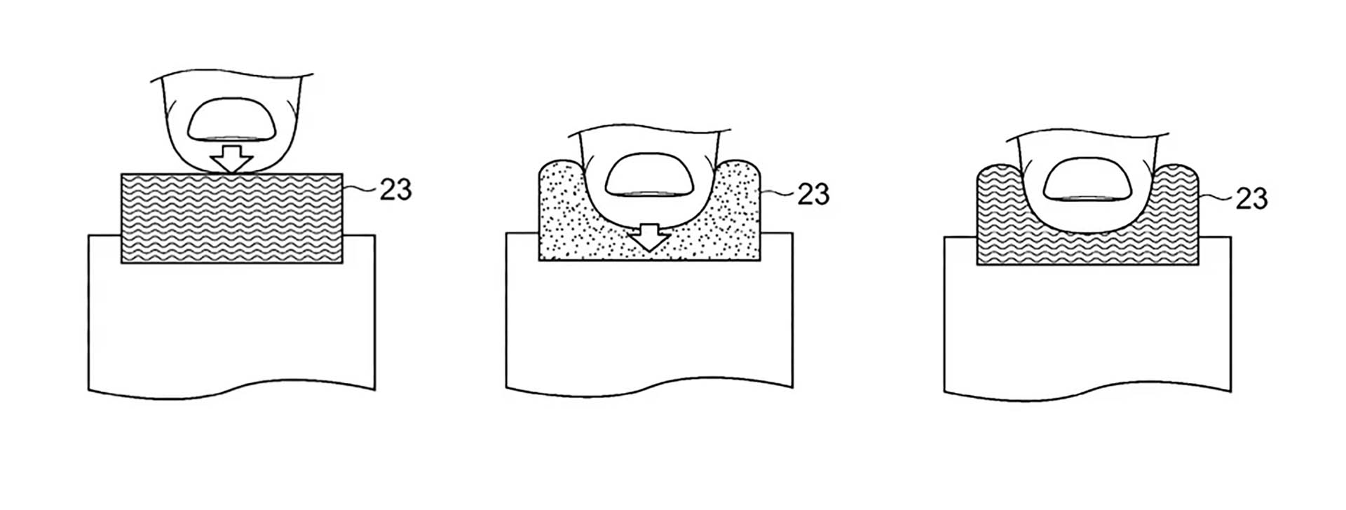 A patent diagram of a PlayStation button.