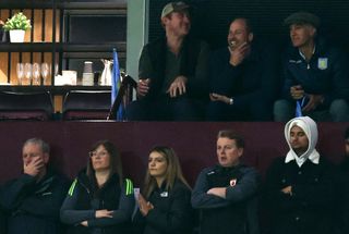 Prince William and friends at Aston Villa game