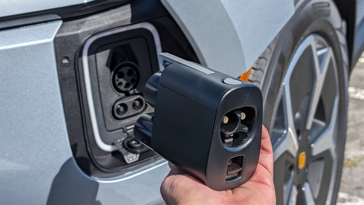 Rivian charge at Tesla Station