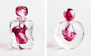 Glass perfume bottles