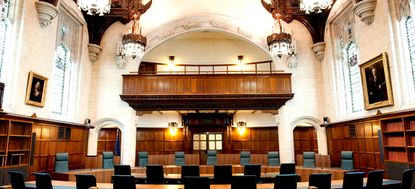 Courtroom 1 of The Supreme Court of the United Kingdom, London, UK