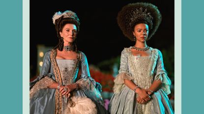 What is the Great Experiment in Queen Charlotte: A Bridgerton Story? Pictured: Michelle Fairley as Princess Augusta, India Amarteifio as Young Queen Charlotte in episode 106 of Queen Charlotte: A Bridgerton Story
