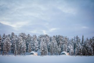 Exterior view of Harriniva Aurora Domes, Finland