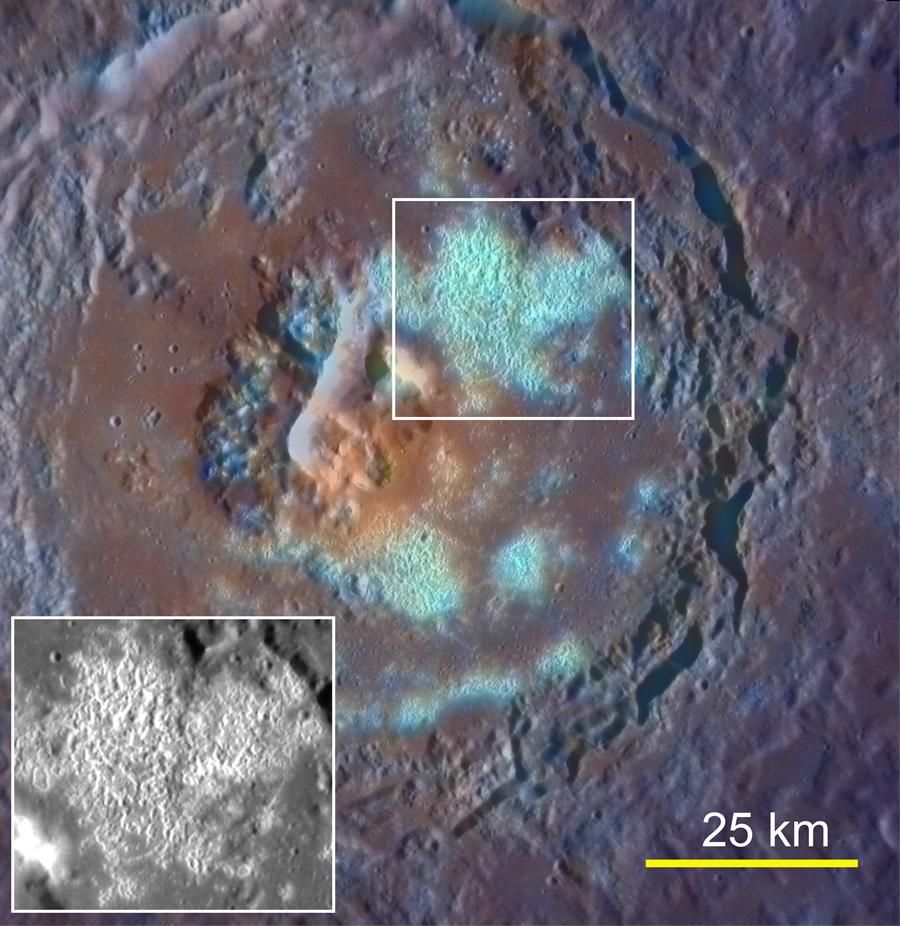 Меркурий лед в кратерах