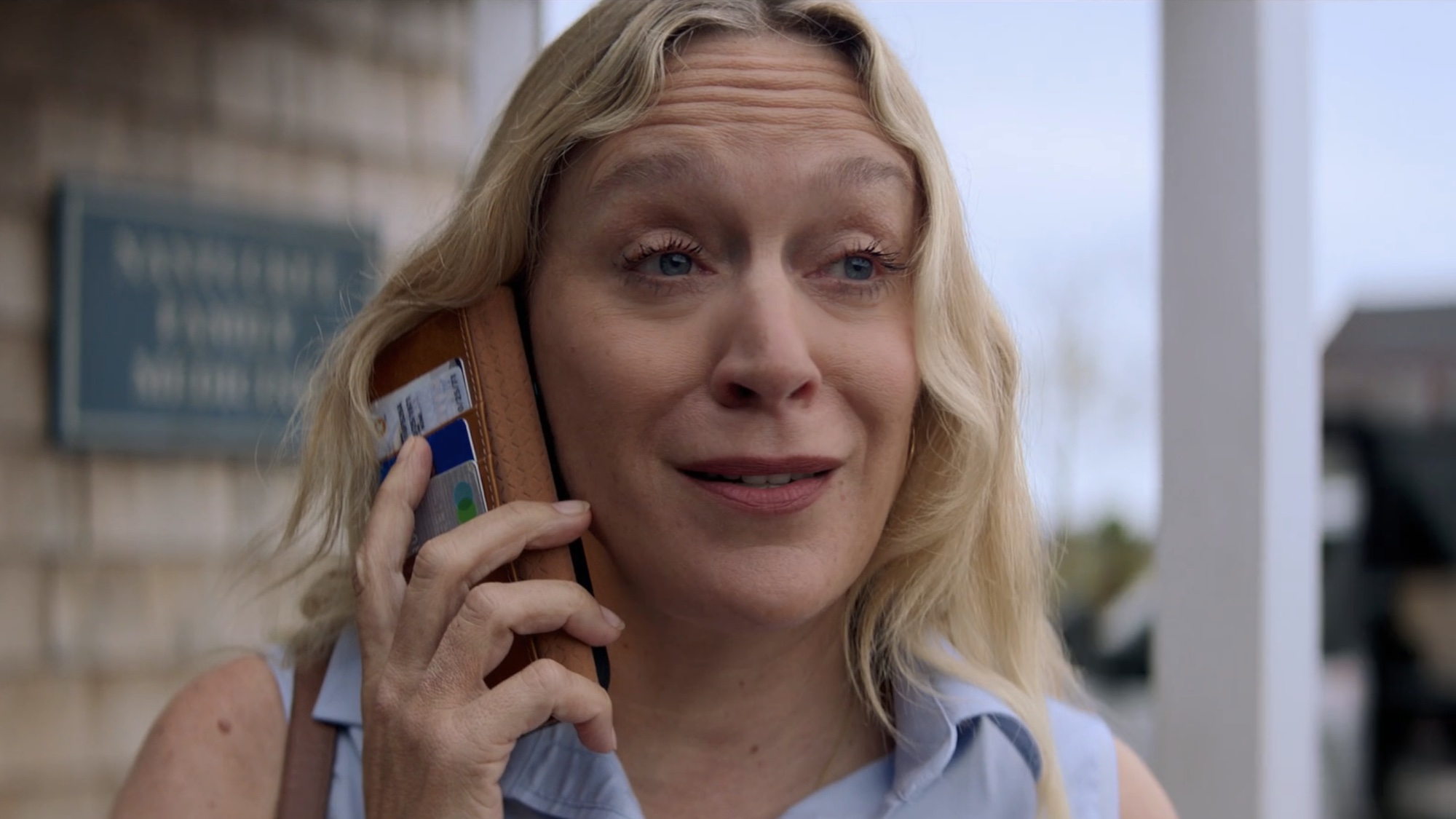 Tatum on the phone in Episode 1 of The Five-Star Weekend.
