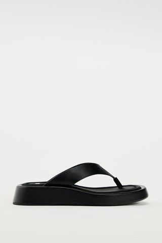 ZARA, Flat Strappy Slider Sandals