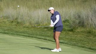 Lauren Coughlin clipping a wedge shot