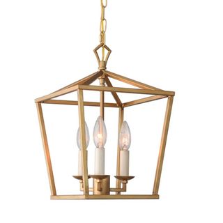 Light Antique Gold Lantern Pendant