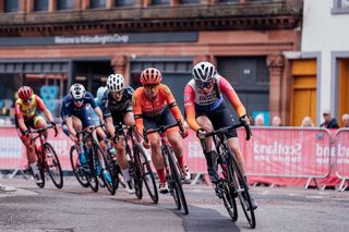 Charlotte Broughton racing at the British Cycling National Championships 2022