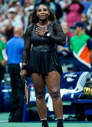 Serena Williams at the Women's Singles Third Round match at the 2022 U.S. Open Tennis Tournament