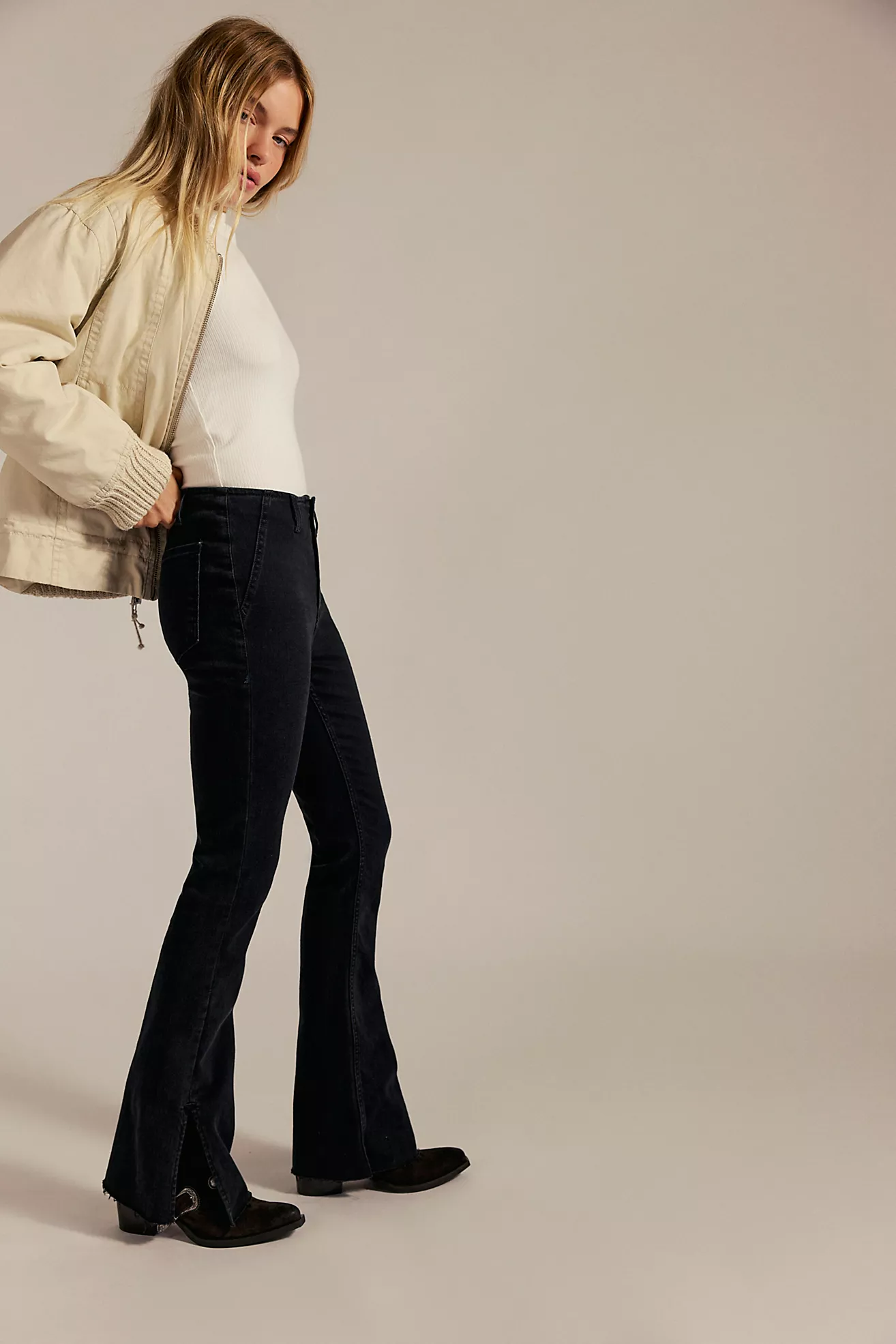 We the Free Level Up Slit Slim Flare Jeans