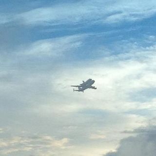 Endeavour over Patrick Air Force Base
