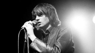 Mark E Smith of The Fall performing at The Electric Ballroom, London, UK on 17 April 1980
