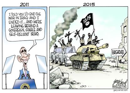 Obama cartoon World ISIS Iraq