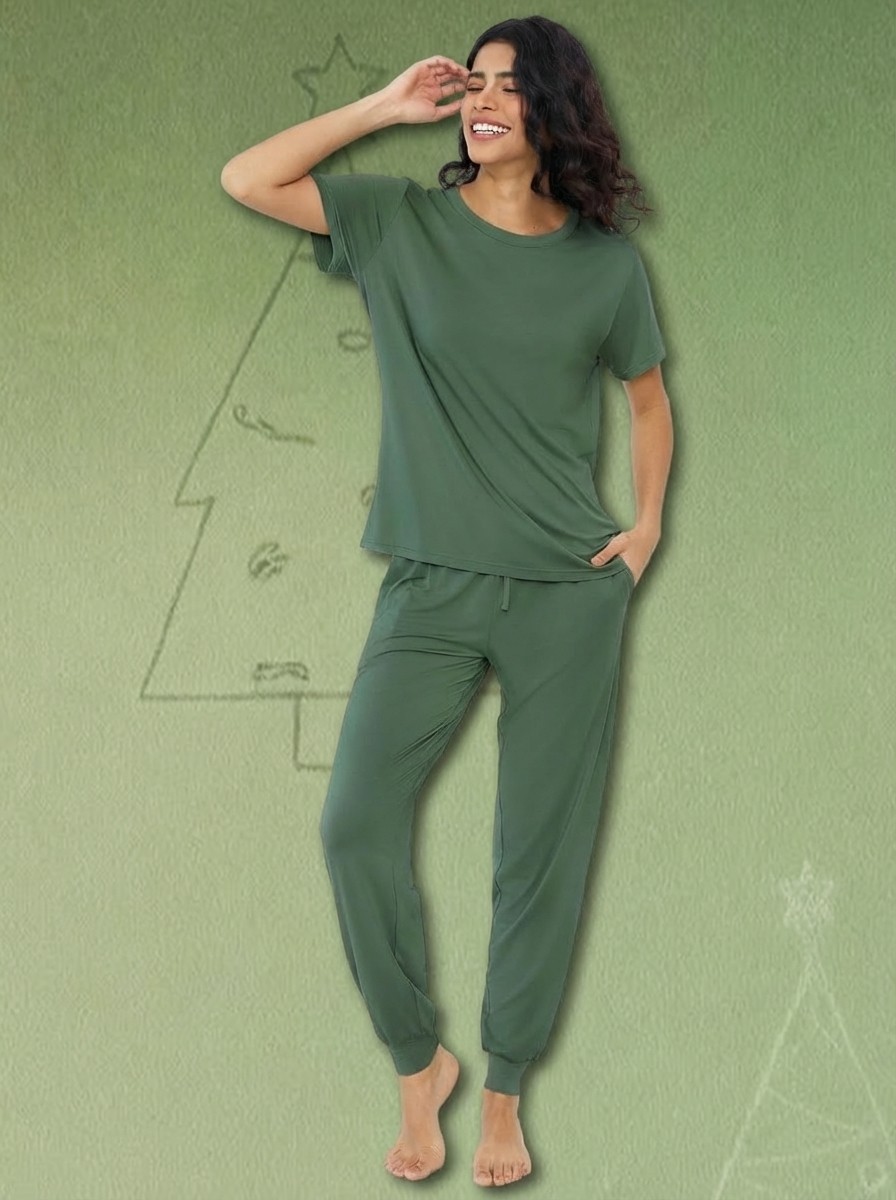 Joyaria Women Bamboo Viscose Pajama Set