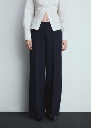 Wideleg Pleated Pants