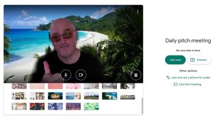 How to add background in google meet