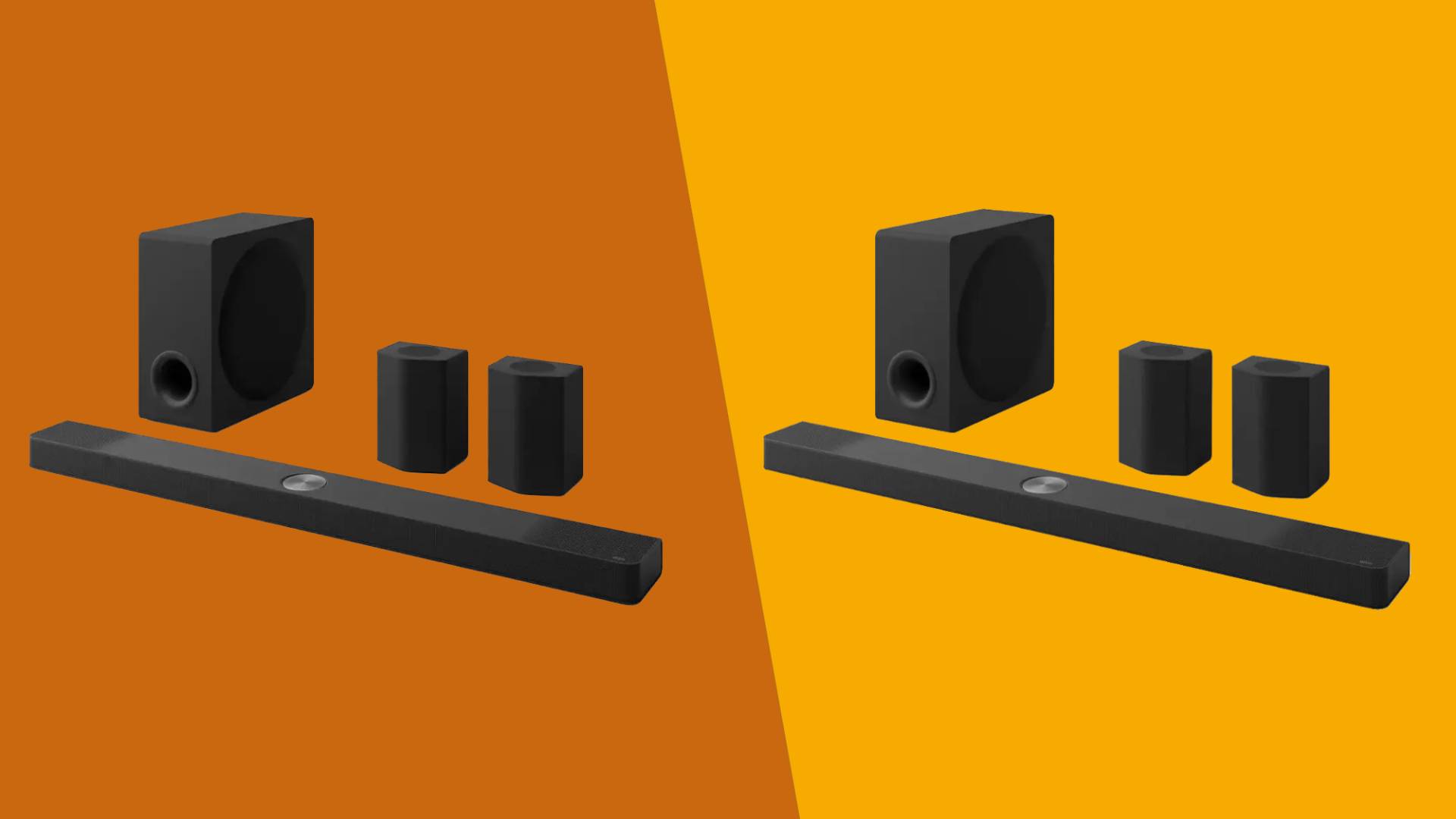 LG S95AR vs LG S95AR on yellow background