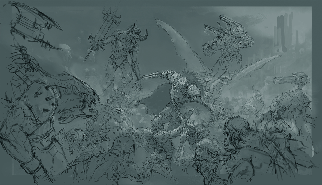 Doom the Dark Ages cover art tutorial