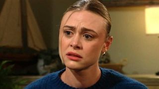 Hayley Erin as Claire upset in The Young and the Restless