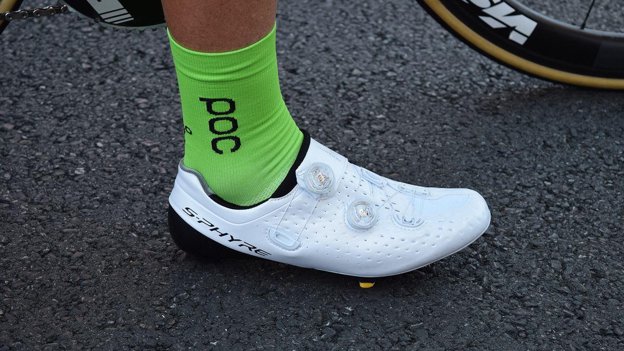 Shimano's S-Phyre shoes are popular throughout the peloton
