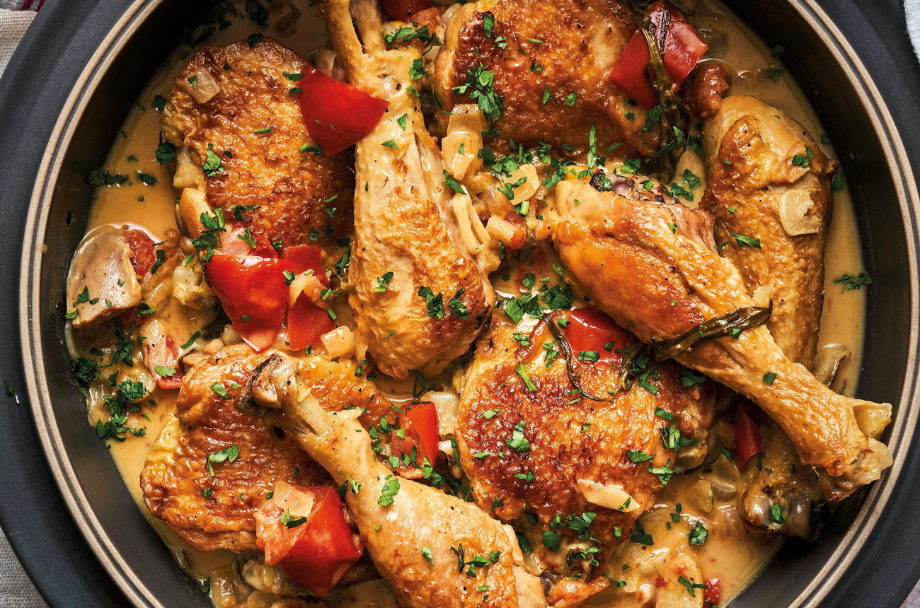 Braised chicken